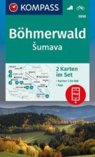 KOMPASS Wanderkarten-Set 2000 Böhmerwald, Sumava (2 Karten) 1:50.000