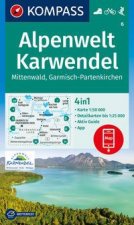 KOMPASS Wanderkarte 6 Alpenwelt Karwendel Mittenwald, Garmisch-Partenkirchen 1:50.000