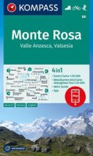 KOMPASS Wanderkarte 88 Monte Rosa, Valle Anzasca, Valsesia 1:50.000