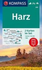 KOMPASS Wanderkarten-Set 450 Harz (2 Karten) 1:50.000