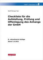 Farr, Checkliste 8 (Anhang der GmbH), 8. A.