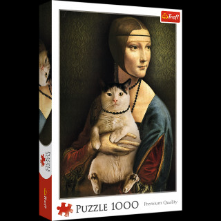 Puzzle 1000 Dama z kotem 10663