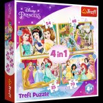 Puzzle Disney princezny: Šťastný den 4v1
