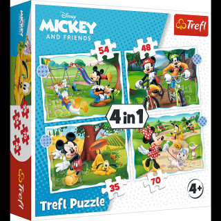 Puzzle Mickey Mouse: Krásný den 4v1