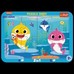 Baby puzzle Baby Shark: Šťastní žraloci 2v1