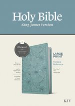 KJV Large Print Thinline Reference Bible, Filament Enabled Edition (Red Letter, Leatherlike, Floral Leaf Teal)