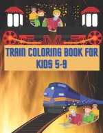 Train Coloring Book For Kids 5-9