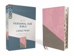 Niv, Personal Size Bible, Large Print, Leathersoft, Pink/Gray, Red Letter, Thumb Indexed, Comfort Print