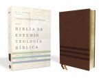 NVI Biblia de Estudio, Teología Bíblica, Leathersoft, Café, Interior a Cuatro Colores: Sigue El Plan Redentor de Dios Como Se Desenlaza En Las Escritu
