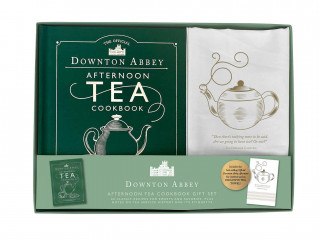 The Official Downton Abbey Afternoon Tea Cookbook Gift Set [Book ] Tea Towel]