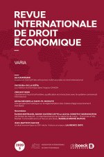 Revue internationale de droit économique 2020/3 - Varia