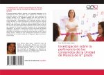Investigacion sobre la pertinencia de los contenidos de la Unidad de Musica de 6 Degrees grado