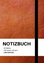 Notizbuch A5 blanko - 100 Seiten 90g/m? - Soft Cover Braun - FSC Papier