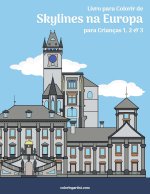 Livro para Colorir de Skylines na Europa para Criancas 1, 2 & 3