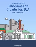 Livro para Colorir de Panoramas de Cidade dos EUA para Criancas 1 & 2