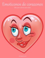 Emoticonos de corazones libro para colorear para ninos