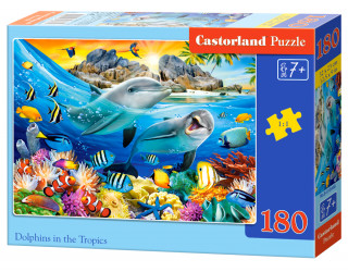 Puzzle 180 Delfiny w tropikach B-018468
