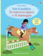 concorso ippico-Al maneggio. Vesto le bamboline. Con adesivi
