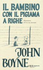 bambino con il pigiama a righe