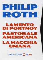 Philip Roth: Lamento di Portnoy-Pastorale americana-La macchia umana letti da Luca Marinelli, Massimo Popolizio, Paolo Pierbon. Audiolibro. 5 CD Audio