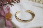 Bracelet Cuivre avec Aimants Jonc Arrondi 3 Métaux