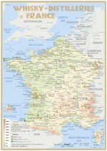 Whisky Distilleries France and BeNeLux - Tasting Map 1:3 500 000