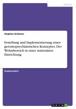 Erstellung und Implementierung eines gerontopsychiatrischen Konzeptes. Der Wohnbereich in einer stationären Einrichtung