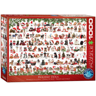 Puzzle 1000 Holiday Dogs 6000-0939