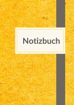Notizbuch A5 liniert - 100 Seiten 90g/m? - Soft Cover gelb meliert - FSC Papier