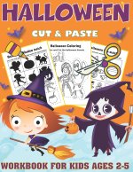 Halloween Cut and Paste Workbook for Kids Ages 2-5