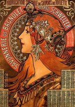 Notizbuch schön gestaltet mit Leseband - A5 Hardcover blanko - Jugendstil - 100 Seiten 90g/m? - FSC Papier