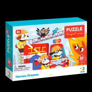 Puzzle Doprava: Hrdinové hasiči 30 dílků