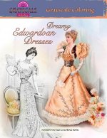 DREAMY EDWARDIAN DRESSES grayscale coloring. FASHION VINTAGE COLORING BOOK