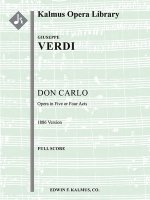 Don Carlo (1886 Version in 5 or 4 Acts): Conductor Score