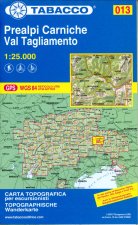 Prealpi Carniche. Val Tagliamento. Carta topografica in scala 1:25.000. Ediz. italiana, inglese, francese e tedesca