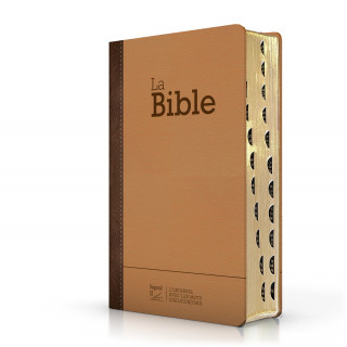 Bible Segond 21 compacte (premium style) - duo cuir praliné-chocolat