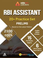Adda247 20+ RBI Assistant Prelims Mock Papers Practice Book English Medium