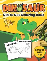 Dinosaur Dot to Dot Coloring Book for Kids Ages 4-8