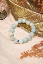 Bracelet Amazonite Perles rondes 12 mm
