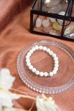 Bracelet Pierre de Lune Perles rondes 8 mm