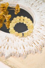 Bracelet Citrine Perles rondes 10 mm