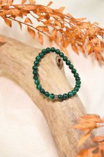 Bracelet Malachite Perles Rondes 6 mm
