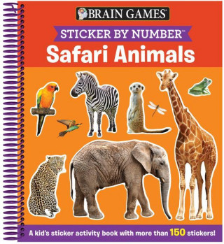 Brain Games - Sticker by Number: Safari Animals (Ages 3 to 6): A Kid's Sticker Activity Book with More Than 150 Stickers! [With Sticker(s)]