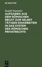 Aufgaben aus dem roemischen Recht zum selbst tatigen Einarbeiten in das System des roemischen Privatrechts