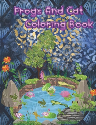 Frogs And Cat coloring book