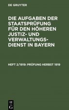 Prufung Herbst 1919