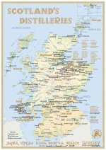 Whisky Distilleries Scotland - Tasting Map 1:2.000.000
