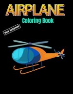 Airplane coloring book black background