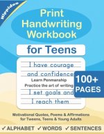 Print Handwriting Workbook for Teens