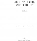 Archivalische Zeitschrift 97 (2021)